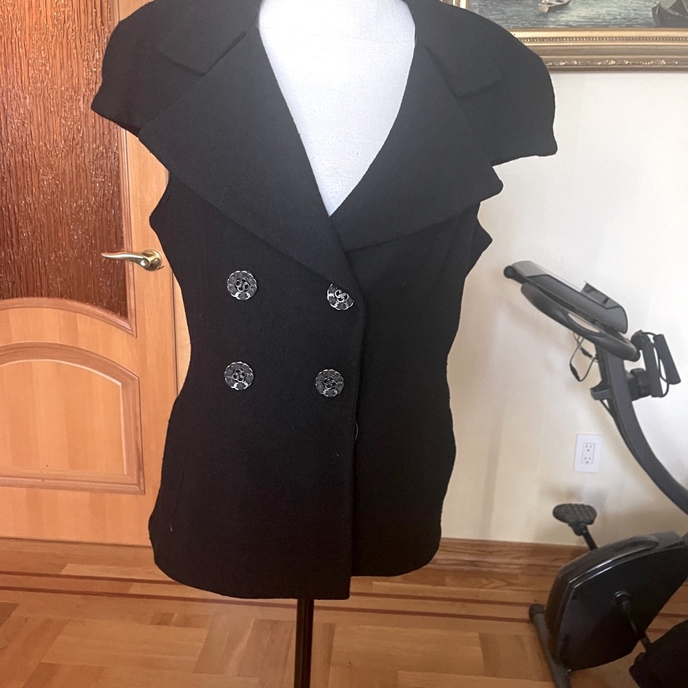 Zara buckle wool women’s jacket vest Sz 44 USA Sz L